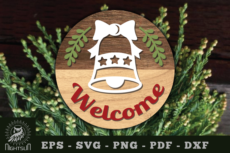 Welcome Round Laser Cut Sign