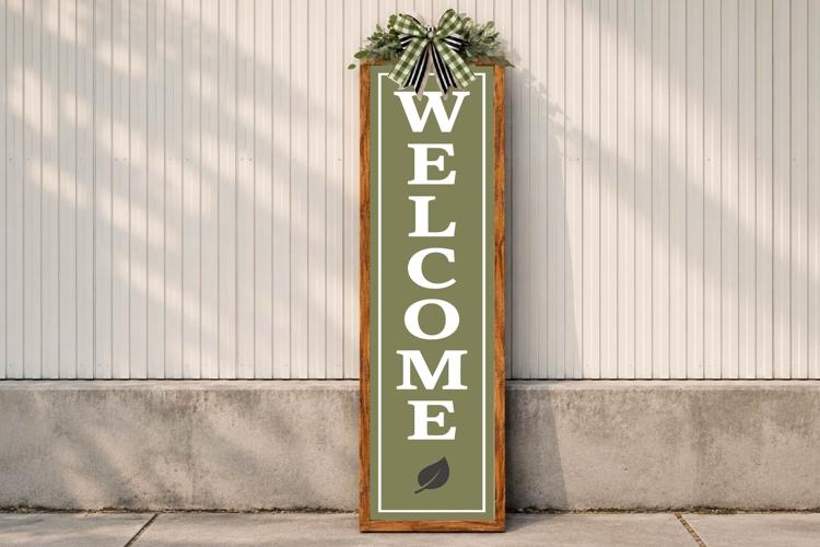 Welcome Rustic Porch Sign SVG Cut File Design