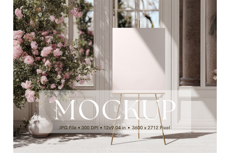 Welcome Sign Mockup Photo Frame Wedding Sign Canvas Mockup