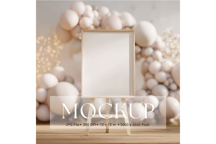 Welcome Sign Mockup Photo Frame Wedding Sign Canvas Mockup