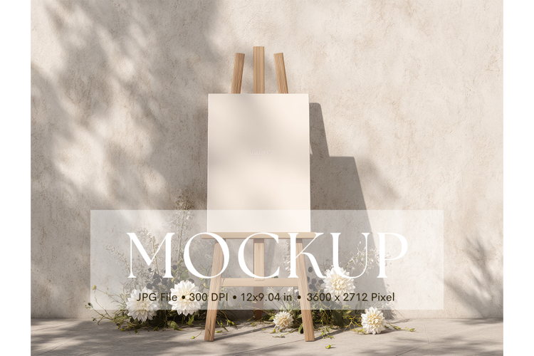 Welcome Sign Mockup Photo Frame Wedding Sign Canvas Mockup