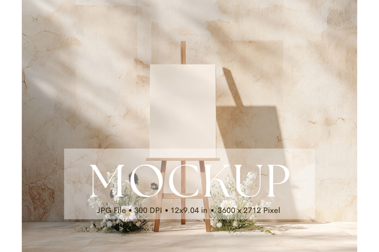 Welcome Sign Mockup Photo Frame Wedding Sign Canvas Mockup