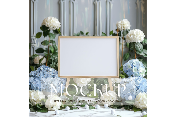 Welcome Sign Mockup Photo Frame Wedding Sign Canvas Mockup