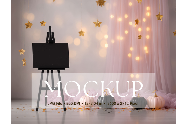 Welcome Sign Mockup Photo Frame Wedding Sign Canvas Mockup