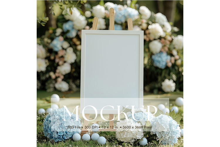 Welcome Sign Mockup Photo Frame Wedding Sign Canvas Mockup