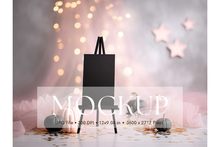 Welcome Sign Mockup Photo Frame Wedding Sign Canvas Mockup
