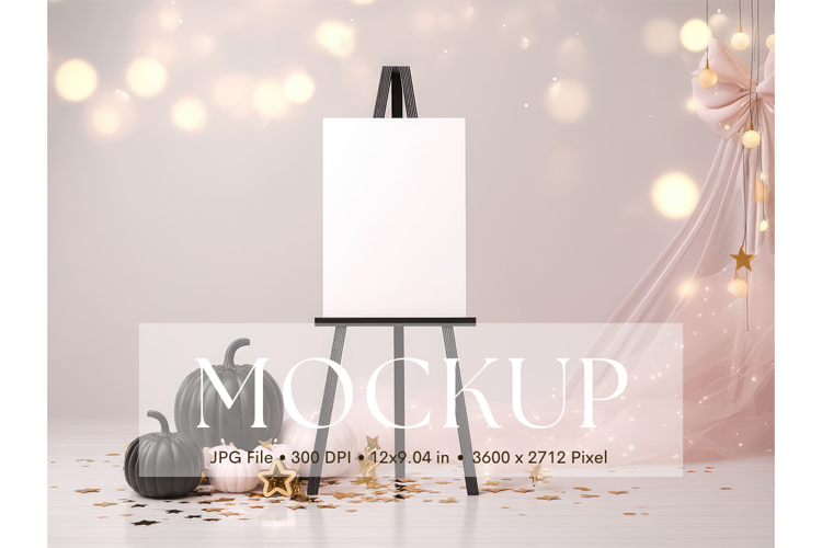 Welcome Sign Mockup Photo Frame Wedding Sign Canvas Mockup