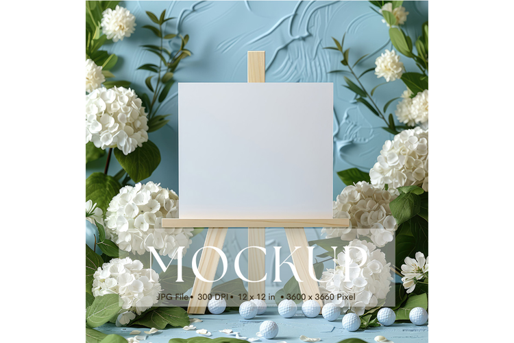 Welcome Sign Mockup Photo Frame Wedding Sign Canvas Mockup