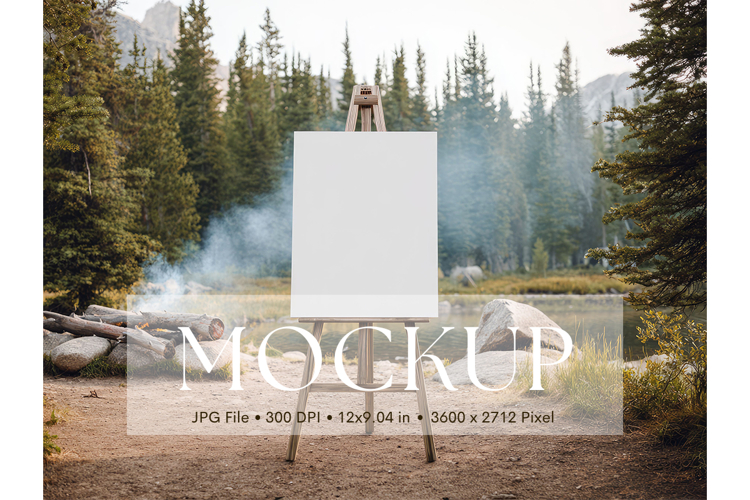 Welcome Sign Mockup Photo Frame Wedding Sign Canvas Mockup