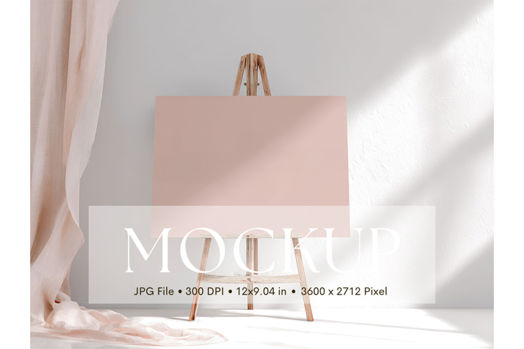 Welcome Sign Mockup Photo Frame Wedding Sign Canvas Mockup