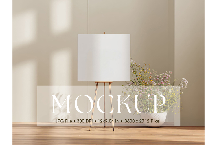 Welcome Sign Mockup Photo Frame Wedding Sign Canvas Mockup