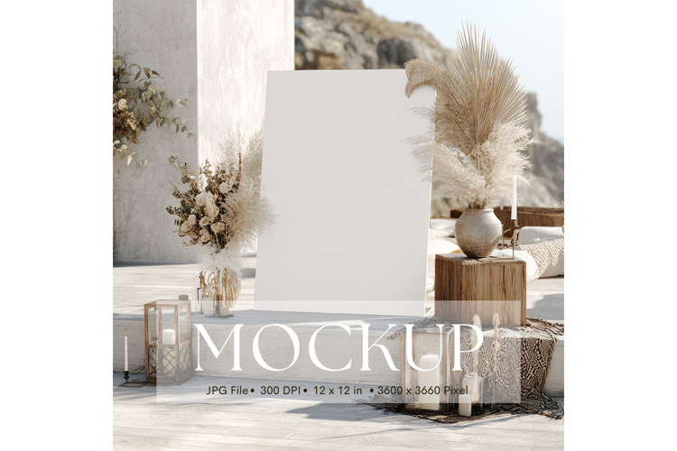 Welcome Sign Mockup Photo Frame Wedding Sign Canvas Mockup11