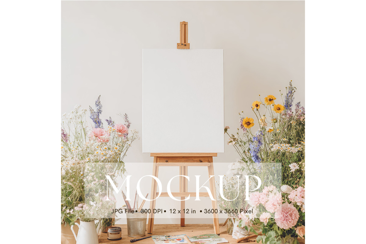 Welcome Sign Mockup Photo Frame Wedding Sign Canvas Mockup
