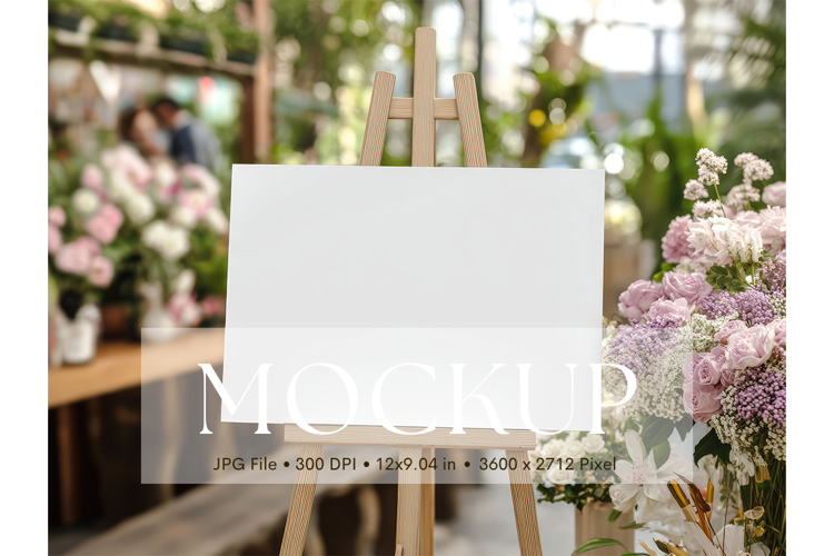 Welcome Sign Mockup Photo Frame Wedding Sign Canvas Mockup