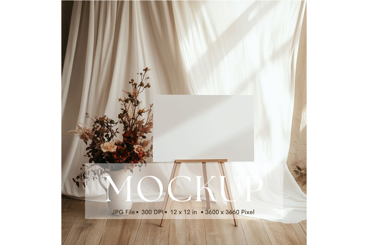 Welcome Sign Mockup Photo Frame Wedding Sign Canvas Mockup