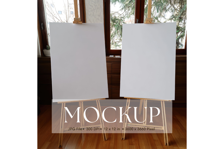 Welcome Sign Mockup Photo Frame Wedding Sign Canvas Mockup
