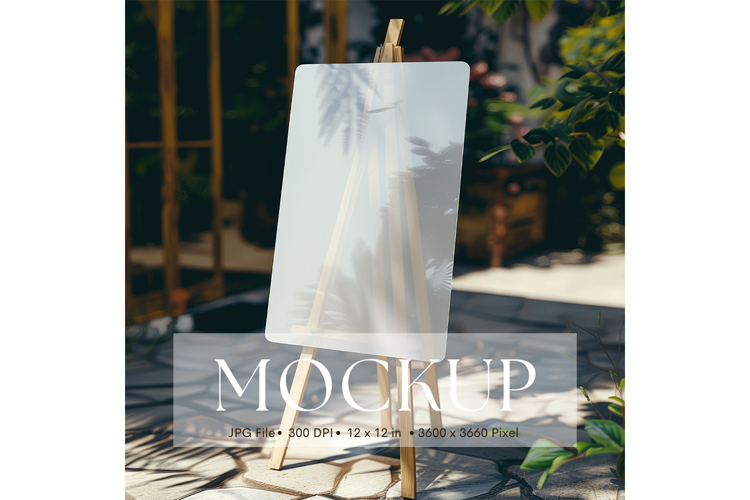 Welcome Sign Mockup Photo Frame Wedding Sign Canvas Mockup