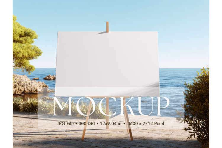 Welcome Sign Mockup Photo Frame Wedding Sign Canvas Mockup