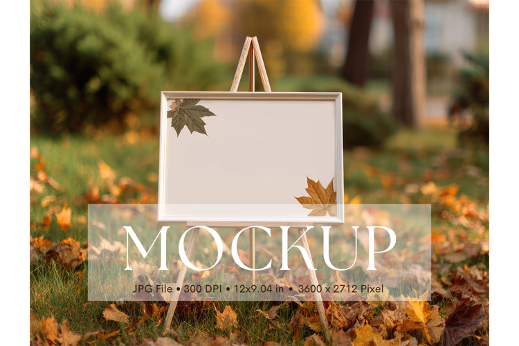 Welcome Sign Mockup Photo Frame Wedding Sign Canvas Mockup