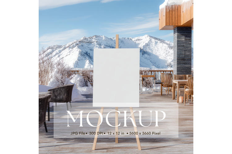 Welcome Sign Mockup Photo Frame Wedding Sign Canvas Mockup13