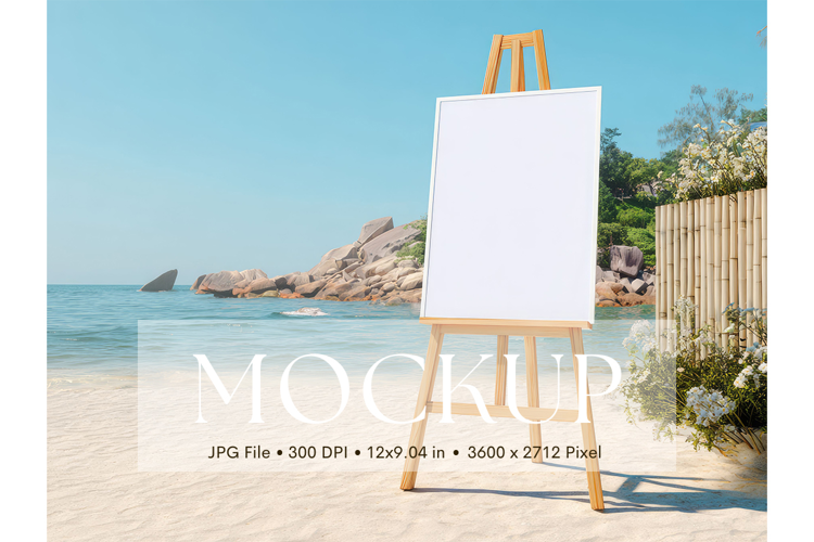 Welcome Sign Mockup Photo Frame Wedding Sign Canvas Mockup