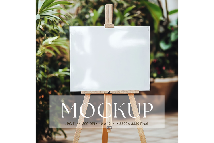 Welcome Sign Mockup Photo Frame Wedding Sign Canvas Mockup