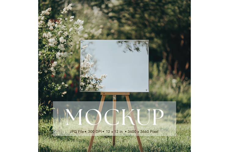 Welcome Sign Mockup Photo Frame Wedding Sign Canvas Mockup