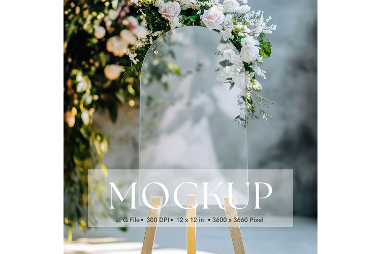 Welcome Sign Mockup Photo Frame Wedding Sign Canvas Mockup
