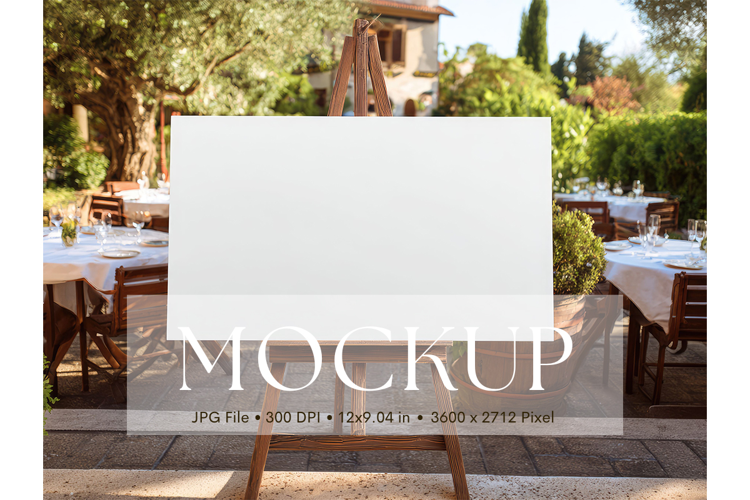 Welcome Sign Mockup Photo Frame Wedding Sign Canvas Mockup