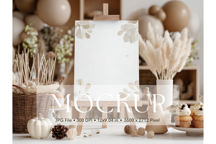 Welcome Sign Mockup Photo Frame Wedding Sign Canvas Mockup