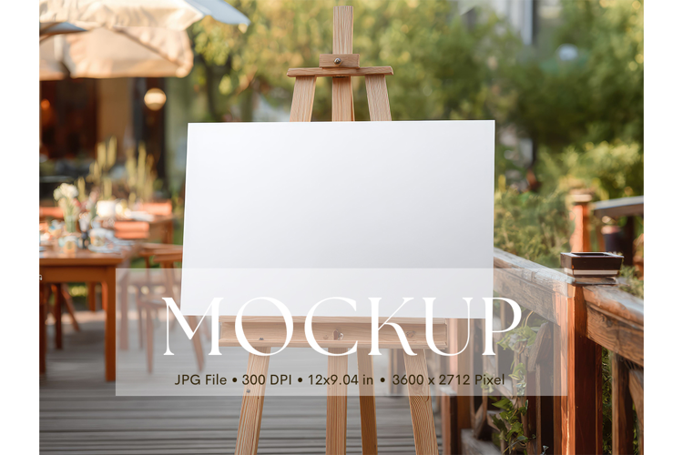 Welcome Sign Mockup Photo Frame Wedding Sign Canvas Mockup