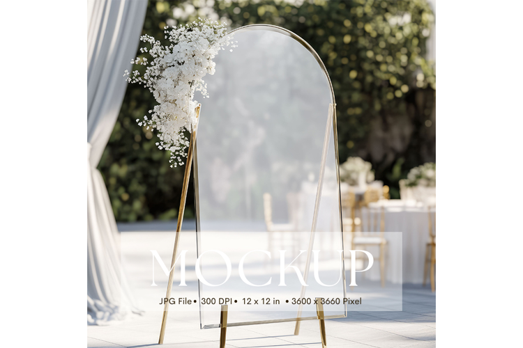 Welcome Sign Mockup Photo Frame Wedding Sign Canvas Mockup