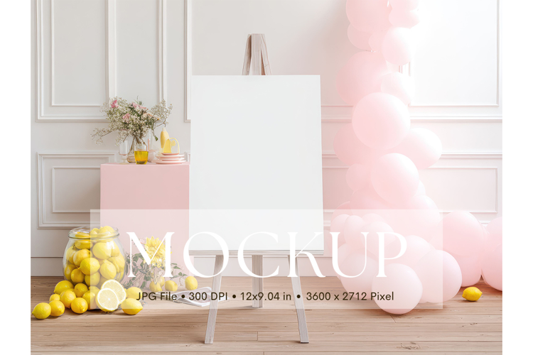 Welcome Sign Mockup Photo Frame Wedding Sign Canvas Mockup