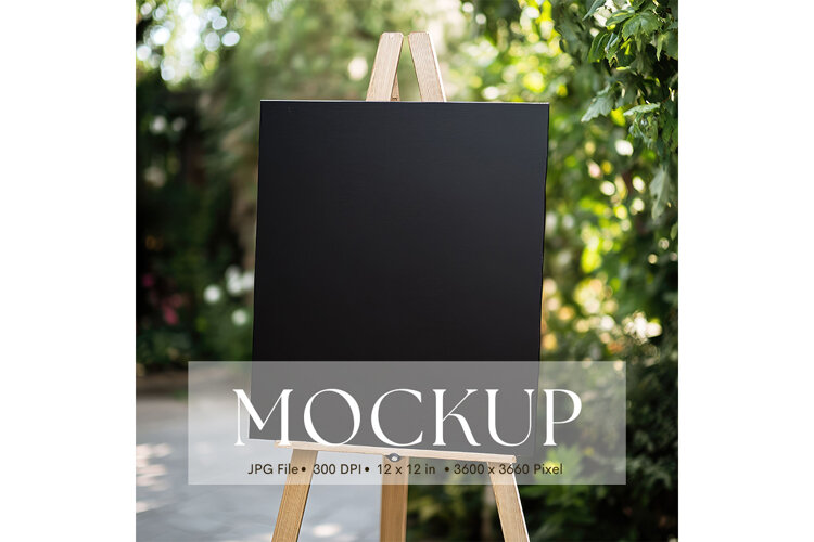 Welcome Sign Mockup Photo Frame Wedding Sign Canvas Mockup example image 1