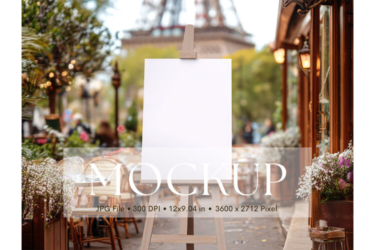 Welcome Sign Mockup Photo Frame Wedding Sign Canvas Mockup example image 1