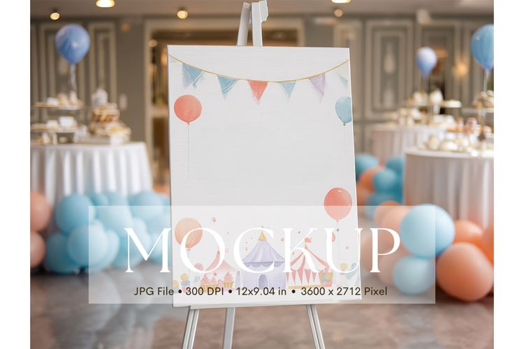 Welcome Sign Mockup Photo Frame Wedding Sign Canvas Mockup