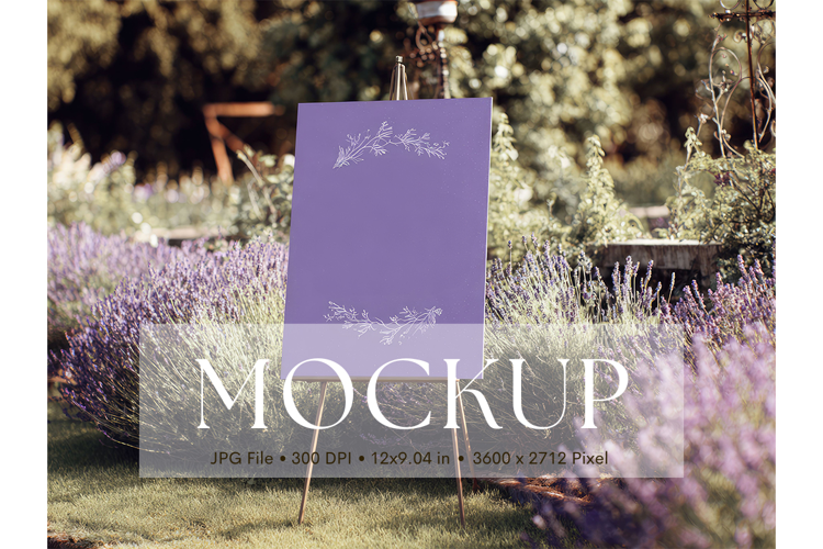 Welcome Sign Mockup Photo Frame Wedding Sign Canvas Mockup