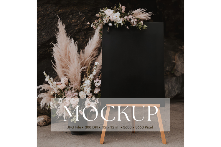 Welcome Sign Mockup Photo Frame Wedding Sign Canvas Mockup