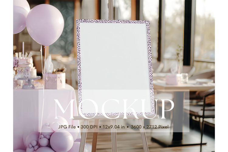 Welcome Sign Mockup Photo Frame Wedding Sign Canvas Mockup