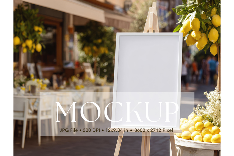Welcome Sign Mockup Photo Frame Wedding Sign Canvas Mockup