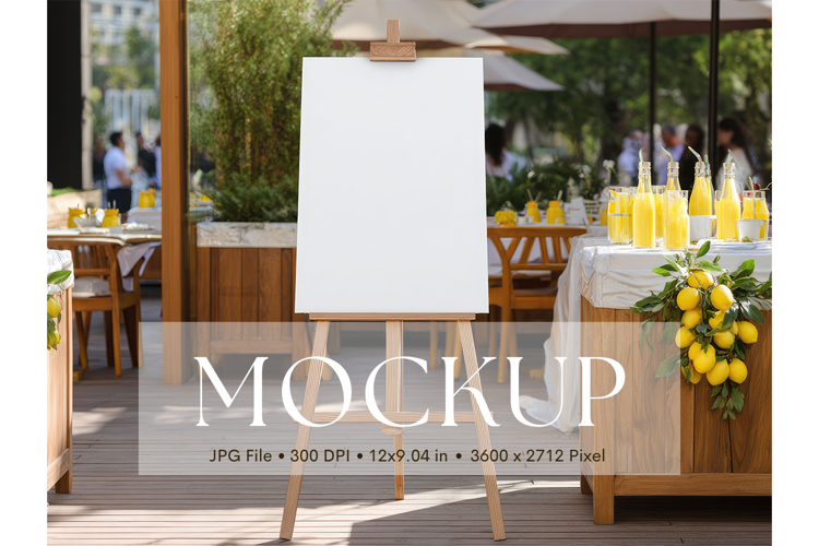 Welcome Sign Mockup Photo Frame Wedding Sign Canvas Mockup
