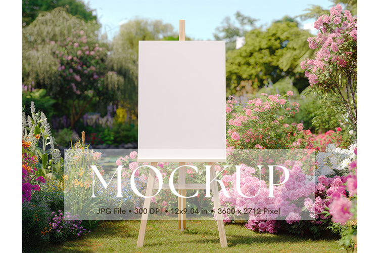 Welcome Sign Mockup Photo Frame Wedding Sign Canvas Mockup