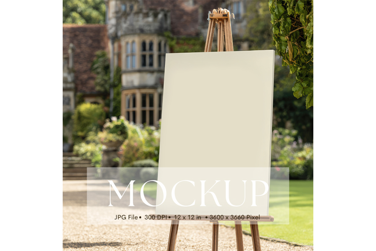 Welcome Sign Mockup Photo Frame Wedding Sign Canvas Mockup