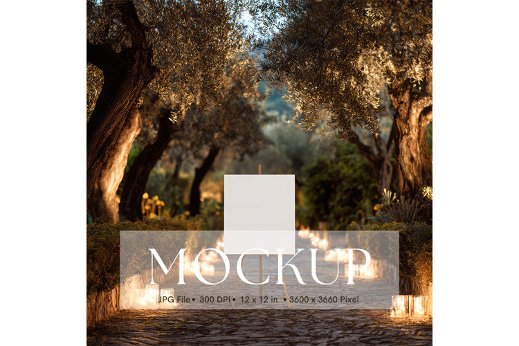 Welcome Sign Mockup Photo Frame Wedding Sign Canvas Mockup16