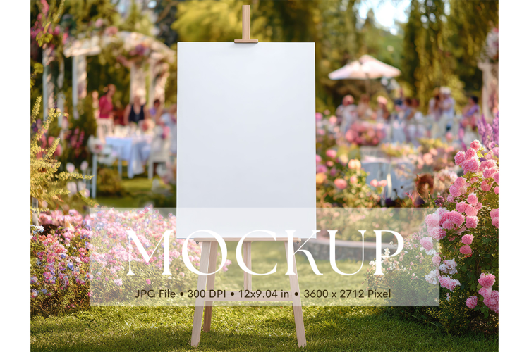 Welcome Sign Mockup Photo Frame Wedding Sign Canvas Mockup