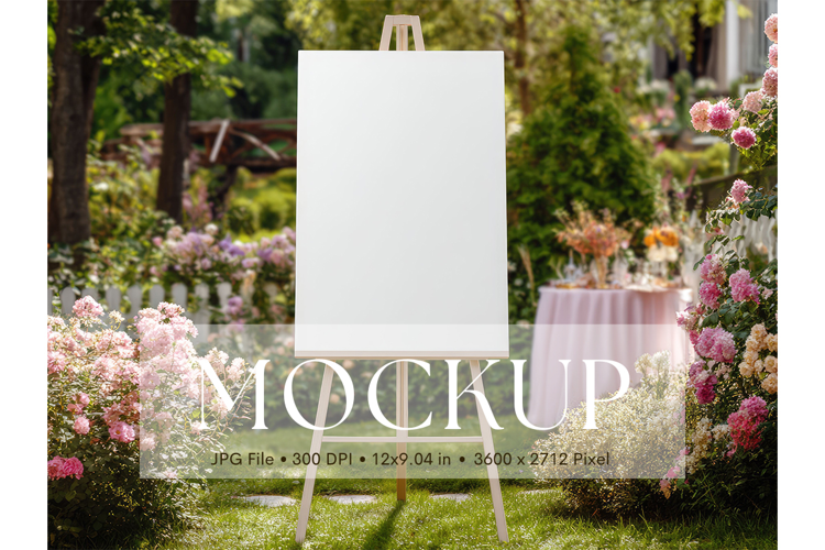 Welcome Sign Mockup Photo Frame Wedding Sign Canvas Mockup