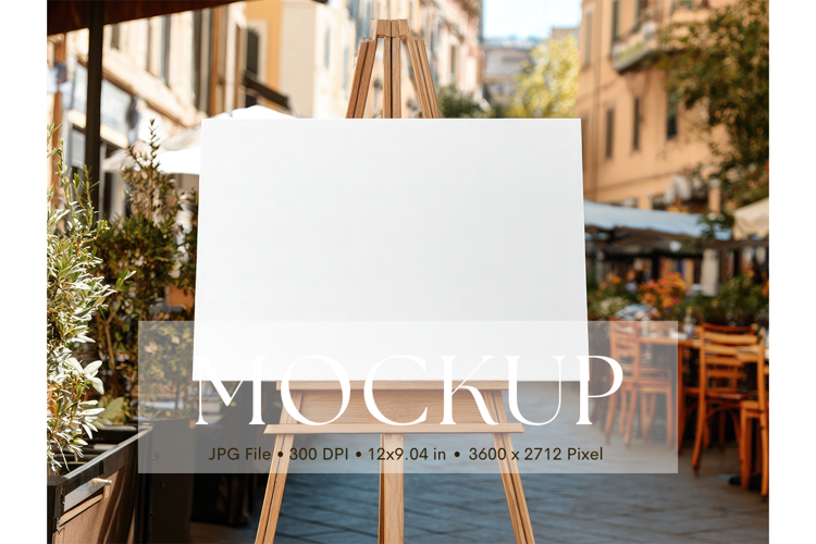 Welcome Sign Mockup Photo Frame Wedding Sign Canvas Mockup