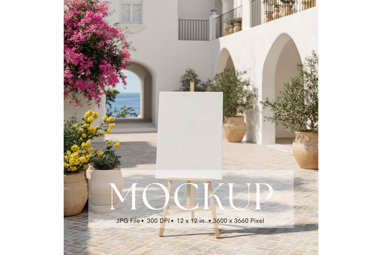 Welcome Sign Mockup Photo Frame Wedding Sign Canvas Mockup