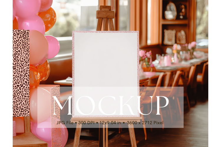 Welcome Sign Mockup Photo Frame Wedding Sign Canvas Mockup