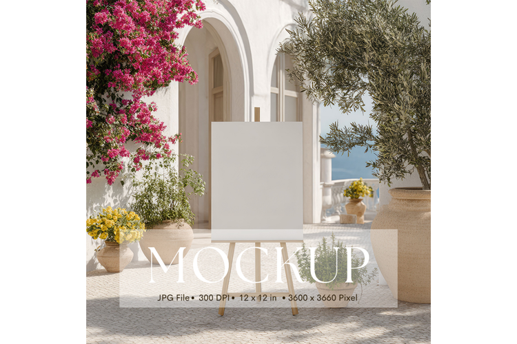 Welcome Sign Mockup Photo Frame Wedding Sign Canvas Mockup